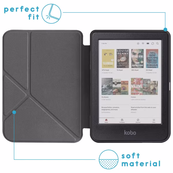 imoshion Design Vouwbare Bookcase Kobo Clara Colour / BW - Bloom Love Blush