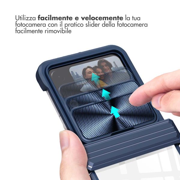 imoshion Camslider Backcover Samsung Galaxy Z Flip 4 - Donkerblauw
