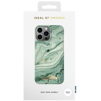 iDeal of Sweden Fashion Backcover iPhone 13 Pro Max - Mint Swirl Marble