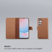 Selencia Olyn Uitneembare Bookcase met MagSafe Samsung Galaxy S24 FE - Bruin