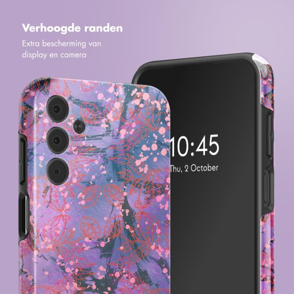 Selencia Vivid Backcover Samsung Galaxy A15 (5G) - Fresh Paint Flower Orange