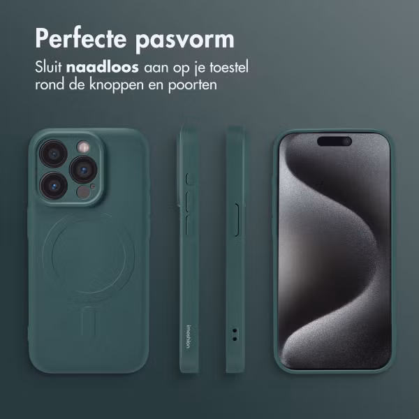 imoshion Color Backcover met MagSafe Apple iPhone 15 Pro - Donkergroen