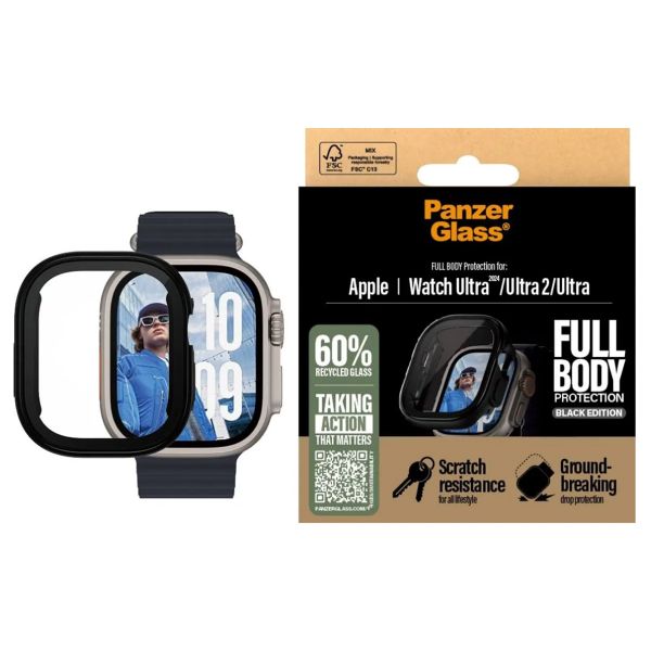 PanzerGlass Full Body Case Apple Watch Ultra / Ultra 2 / Ultra 3 - 49 mm - Zwart