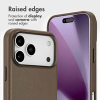 Accezz 2-in-1 Leather Bookcase with MagSafe Apple iPhone 17 Pro Max - Coffee Brown