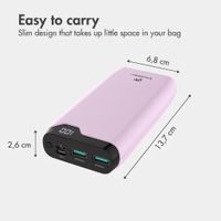 imoshion Power bank 20,000 mAh - 22.5W Fast charger - USB-C / USB-A - Pink