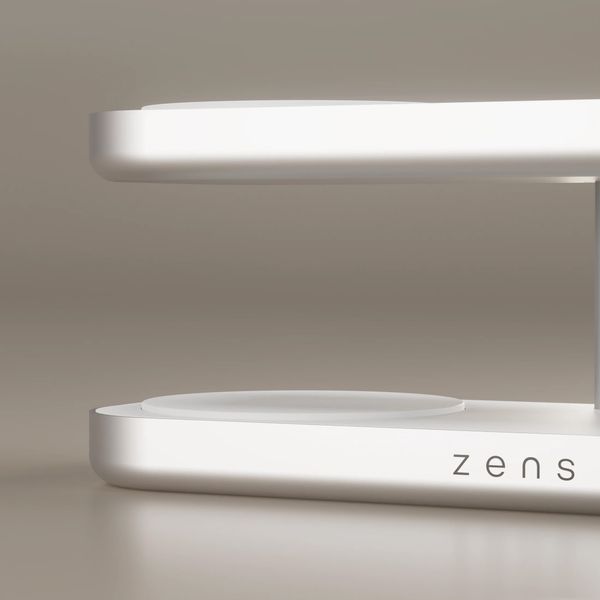 Zens Quattro Wireless Charger Pro 4 - Draadloos oplaadstation - Geschikt voor Qi2 en MagSafe - Wit