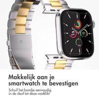 imoshion Stalen bandje Apple Watch Series 1 t/m 9 / SE (38/40/41 mm) | Series 10 (42 mm) - Zilver / Goud