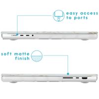 imoshion Design Laptop Cover voor de MacBook Pro 16 inch (2021 / 2023 M3 chip / 2024 M4 chip) - A2485 / A2780 / A2991 / A3186 / A3403 - White Marble