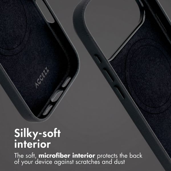 Accezz Leather Case with MagSafe Apple iPhone 18 Pro Max / 17 Pro Max - Onyx Black