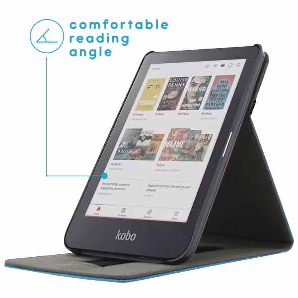 imoshion Stand Flipcase Kobo Clara Colour / BW - Lichtblauw