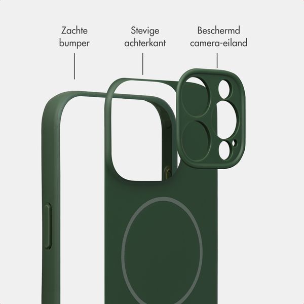 Accezz Grip Backcover met MagSafe Apple iPhone 15 Pro - Donkergroen
