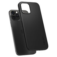 Spigen Thin Fit Air Backcover iPhone 12 (Pro) - Zwart