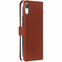 Selencia Echt Leren Bookcase iPhone Xr - Bruin