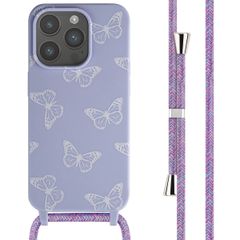 imoshion Siliconen design hoesje met koord Apple iPhone 15 Pro - Butterfly
