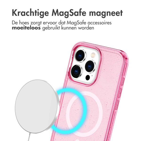 imoshion Sparkle Backcover met MagSafe Apple iPhone 15 Pro Max - Glitter Roze
