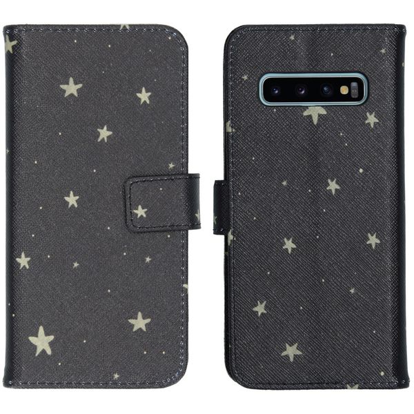 imoshion Design Softcase Bookcase Samsung Galaxy S10 - Stars Gold