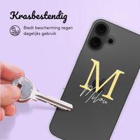 Gepersonaliseerd hoesje met letter iPhone 16 - Transparant