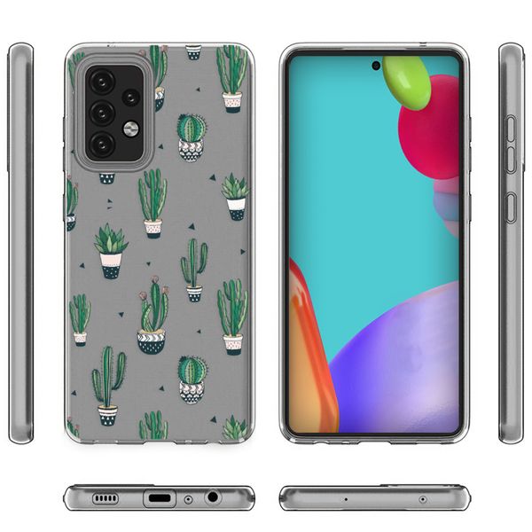 imoshion Design hoesje Samsung Galaxy A52(s) (5G/4G) - Cactus - Groen