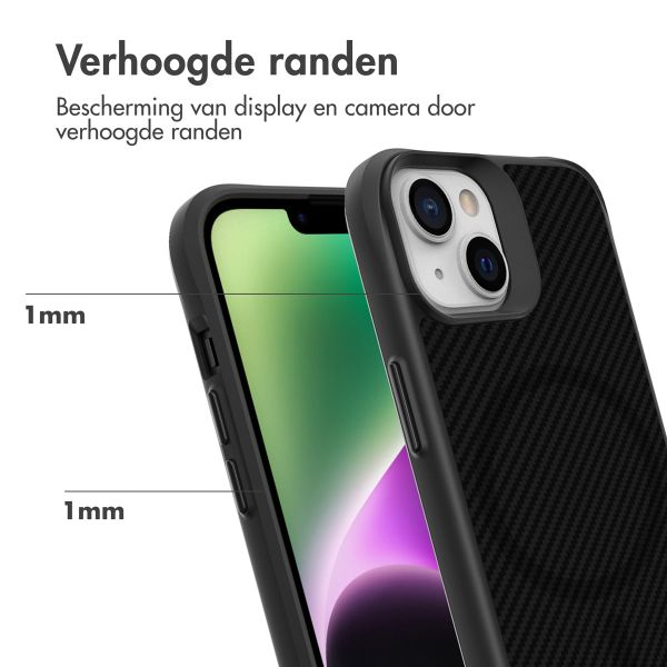 imoshion Rugged Hybrid Carbon Case met MagSafe Apple iPhone 14 - Zwart