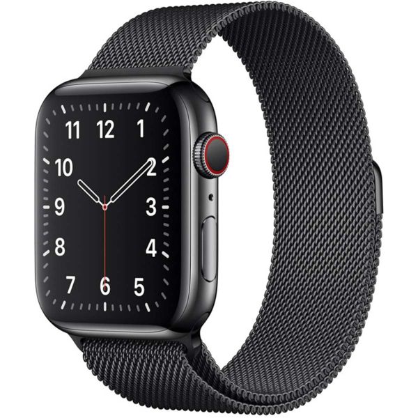 Apple Milanese Loop Band Apple Watch Series 1-10 / SE / Ultra (2) - 42/44/45/46/49 mm - Space Black