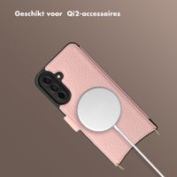 Selencia Riva Bookcase met MagSafe en Koord Samsung Galaxy A37 (5G) - Old Pink