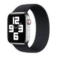 Apple Gevlochten solobandje Apple Watch | 44/45/46/49 mm - Maat 11 - Charcoal
