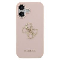 Guess Big 4G Logo Backcover Grained Apple iPhone 17 - Roze