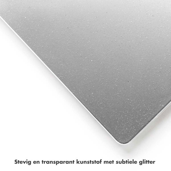 Selencia Glitter Cover voor de Apple MacBook Neo 13 inch (2026) A18 - Transparant