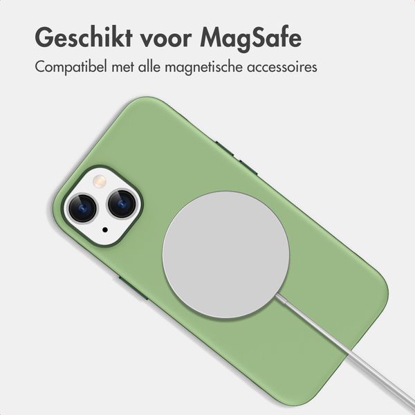imoshion Color Backcover met Thin MagSafe Ring Apple iPhone 14 / 13 - Donkergroen