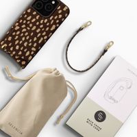 Selencia Nova Real Leather Back Cover with Card Holder Apple iPhone 15 Pro - Fawn Chic