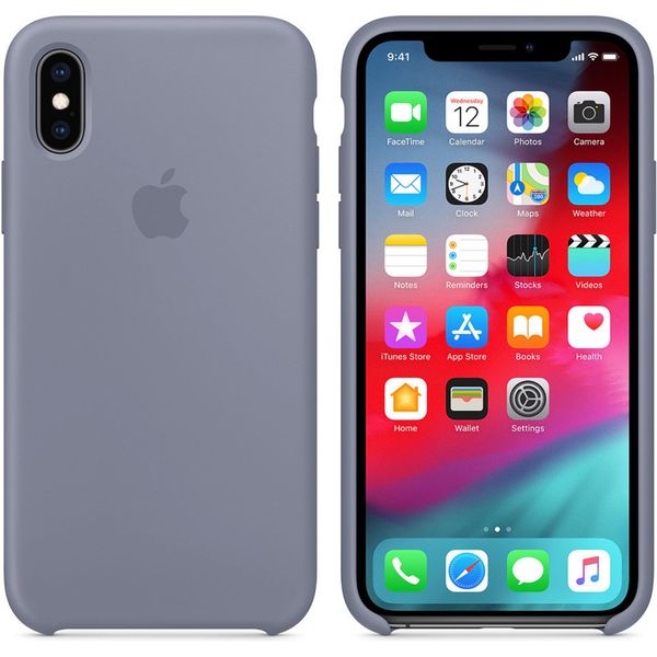 Apple Silicone Backcover Apple iPhone Xs / X - Lavender Gray