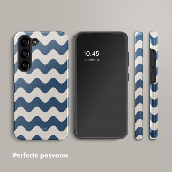 Selencia Vivid Backcover Samsung Galaxy S23 - Wave Vibes Classic Blue