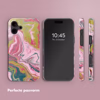 Selencia Vivid Backcover met MagSafe Apple iPhone 16 - Marble Pink