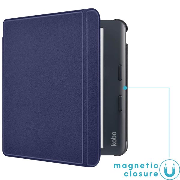 imoshion Slim Hard Case Sleepcover met stand Kobo Libra Colour - Donkerblauw