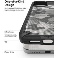 Ringke Fusion X Backcover iPhone 12 (Pro) - Camo Zwart