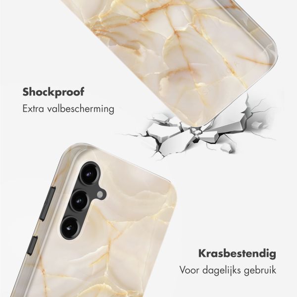 Selencia Vivid Tough Backcover Samsung Galaxy S23 FE - Golden Beige Marble