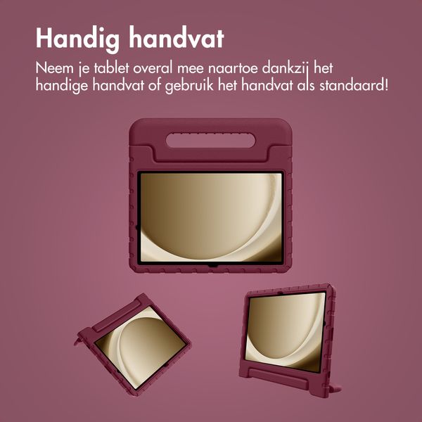 imoshion Kidsproof Backcover met handvat Samsung Galaxy Tab A11 Plus / A9 Plus - Velvet Plum