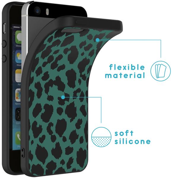 imoshion Design hoesje iPhone 5 / 5s / SE - Luipaard - Groen / Zwart