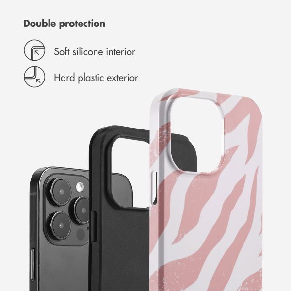 Selencia Vivid Back Cover Apple iPhone 14 Pro Max - Colourful Zebra Old Pink