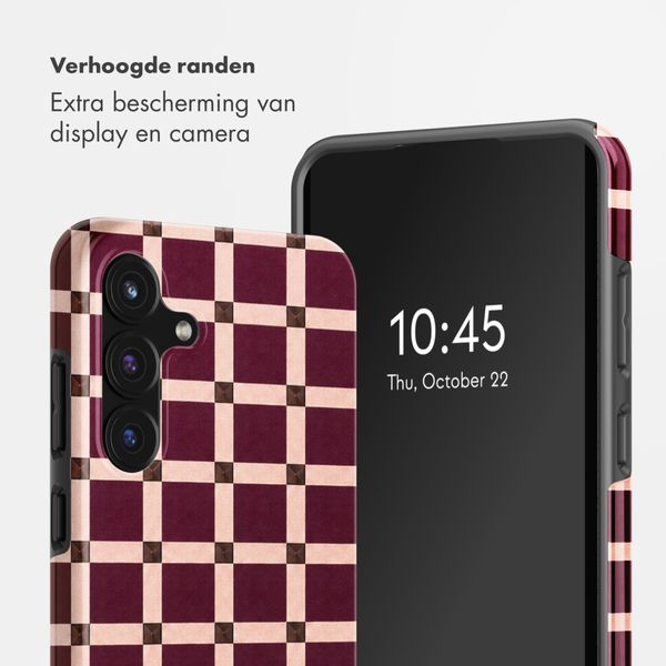 Selencia Vivid Backcover Samsung Galaxy S25 FE - Check This Burgundy