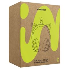 imoshion Draadloze Kinderkoptelefoon Unicorn LED Light - Decibelbegrenzer - Met AUX kabel - Soft Blue / Yellow