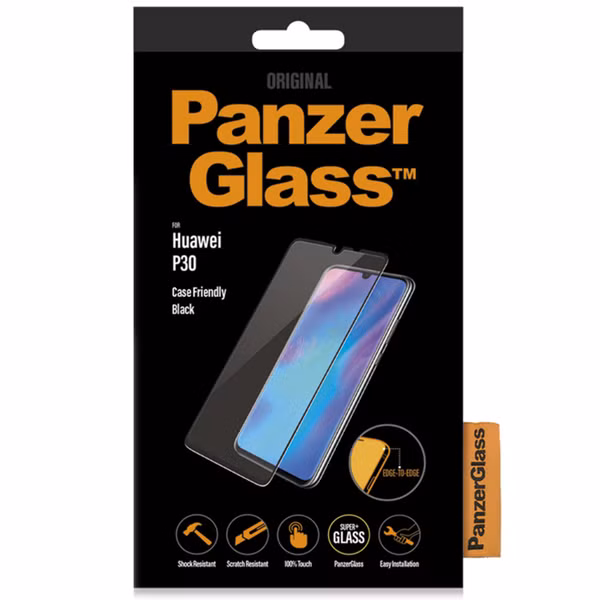 PanzerGlass Case Friendly Screenprotector Huawei P30 - Zwart