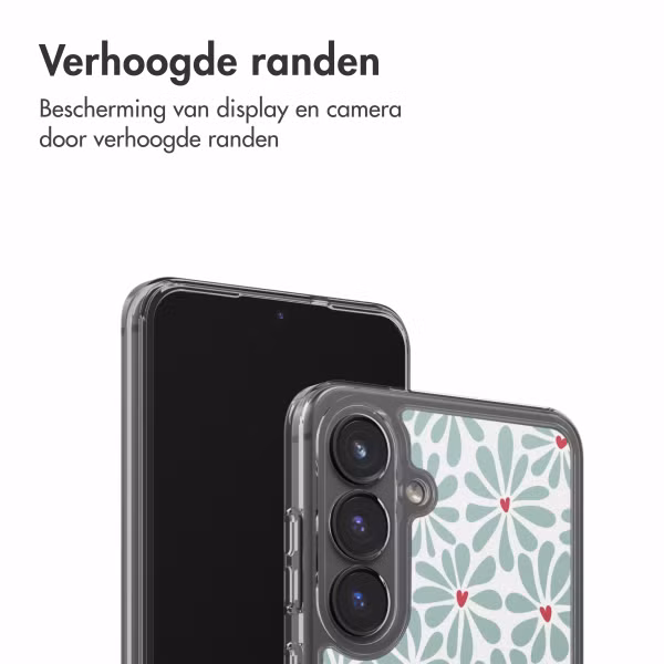 imoshion Design hoesje Samsung Galaxy S25 FE - Bloom Love Sage Green