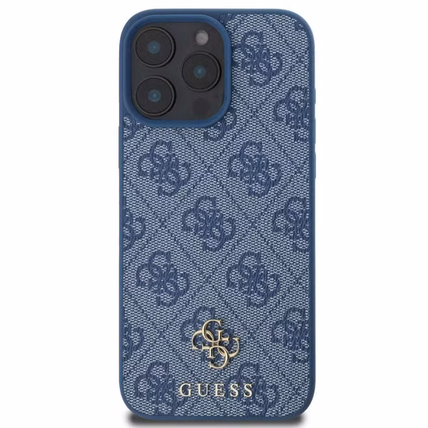 Guess 4G Metal Logo Backcover MagSafe Apple iPhone 16 Pro - Blauw