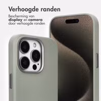 Accezz MagSafe Leather Backcover Apple iPhone 15 Pro - Light Grey