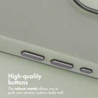 Accezz Leather Back Cover with MagSafe Apple iPhone 16 Pro - Light Grey