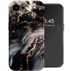 Selencia Vivid Backcover met MagSafe Apple iPhone 16e - Chic Marble Black
