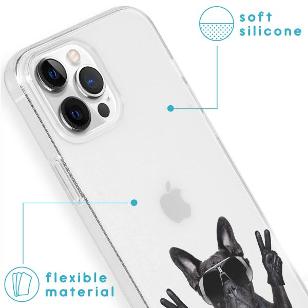 imoshion Design hoesje iPhone 13 Pro - Bulldog - Zwart