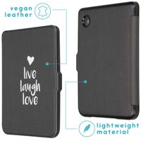 imoshion Design Slim Hard Case Sleepcover Kobo Clara 2E / Tolino Shine 4 - Live Laugh Love