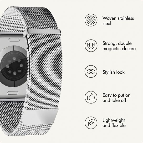 imoshion Milanese Magnetic Band Apple Watch | 38/40/41/42 mm - Silver